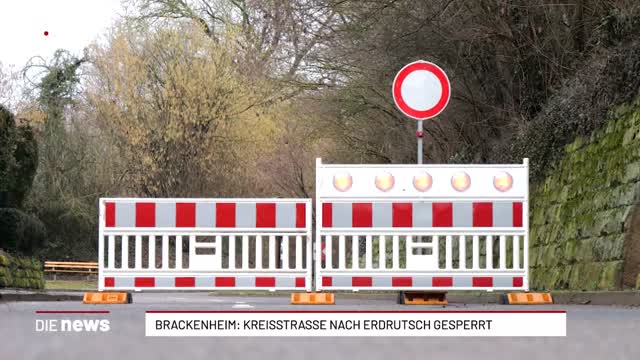 Brackenheim: Kreisstrasse nach Erdrutsch gesperrt