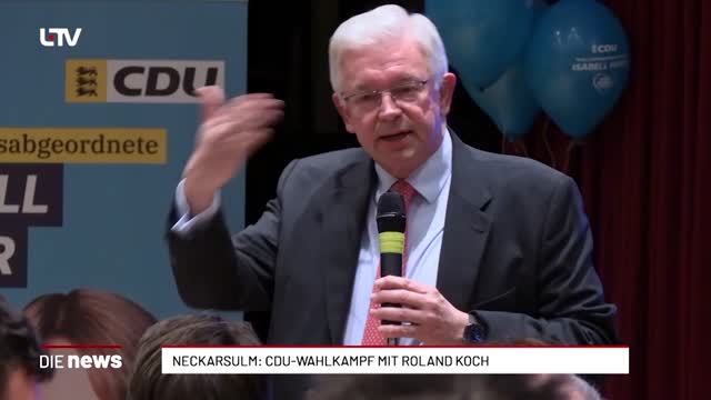 Neckarsulm: CDU-Wahlkampf mit Roland Koch