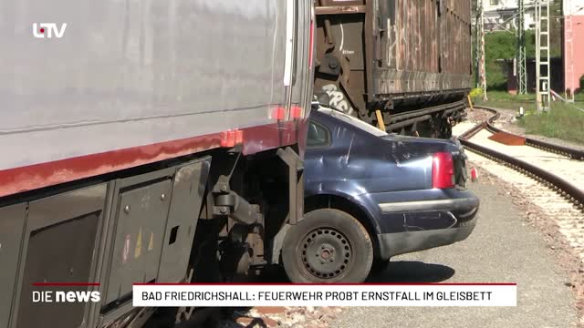 Bad Friedrichshall: Feuerwehr probt Ernstfall im Gleisbett