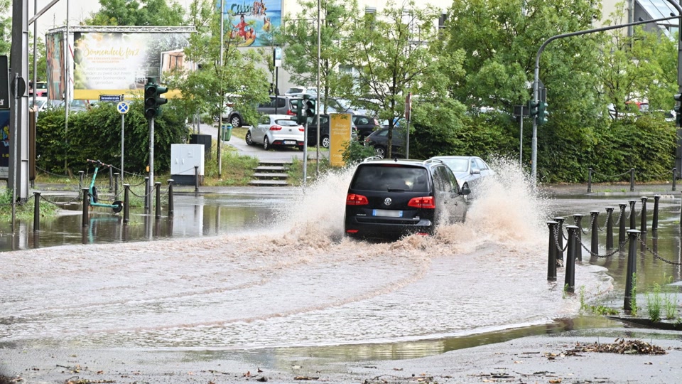 Unwetter im Saarland - Polizei rückt 66 Mal aus