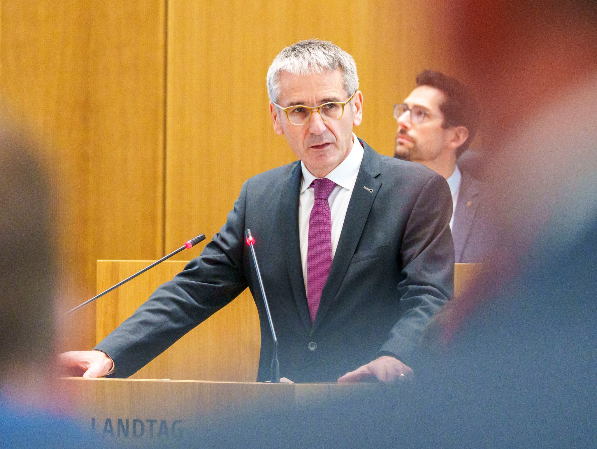 Landtagspräsident Hering verurteilt die Drohungen scharf. (Archivbild)