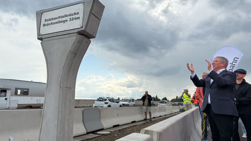 Salzbachtalbrücke der Autobahn 66 ist komplett freigegeben