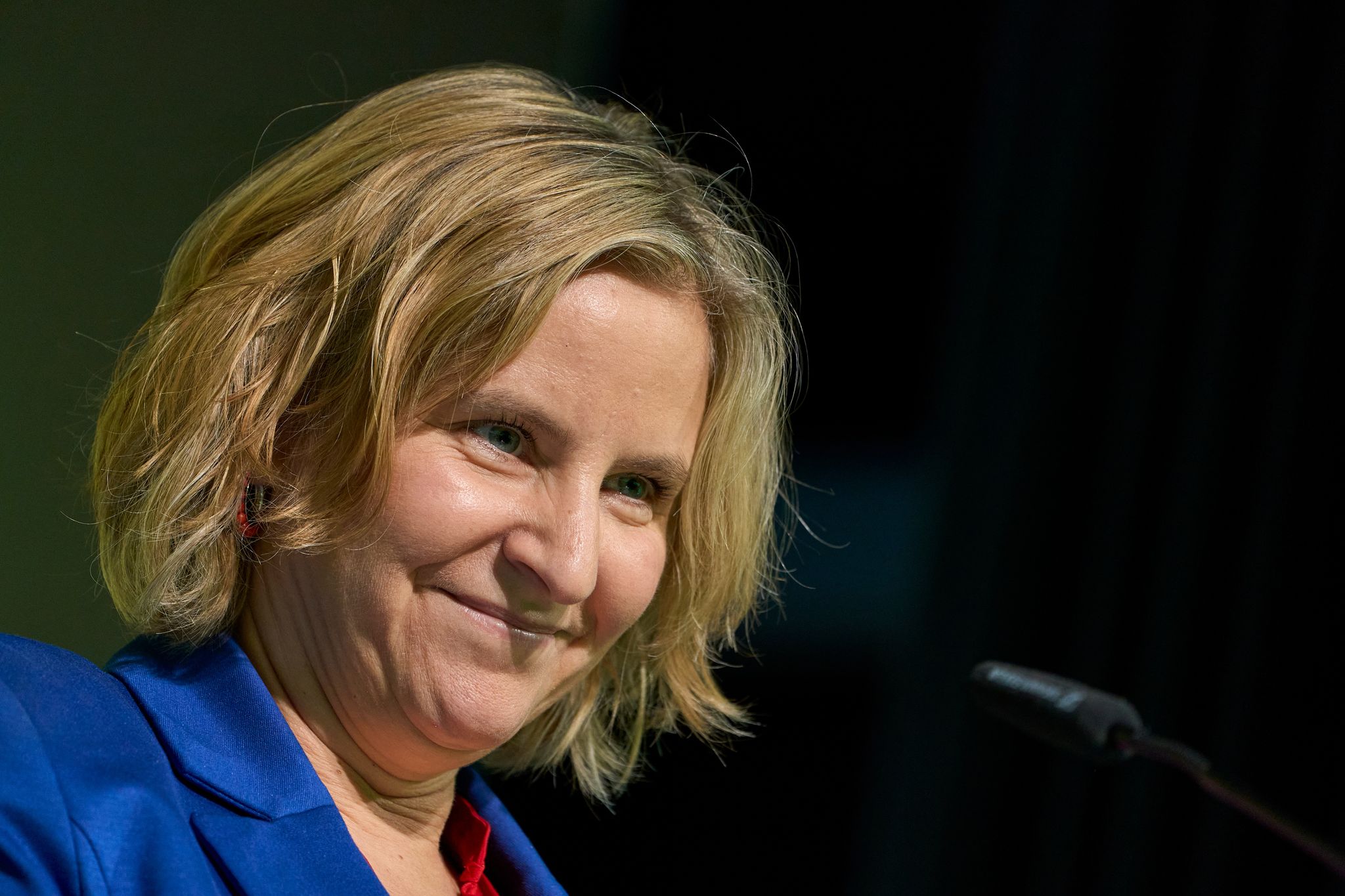 Die Spitzenkandidatin der Grünen, Katrin Eder, will die Duale Oberstufe erproben. (Archivbild)