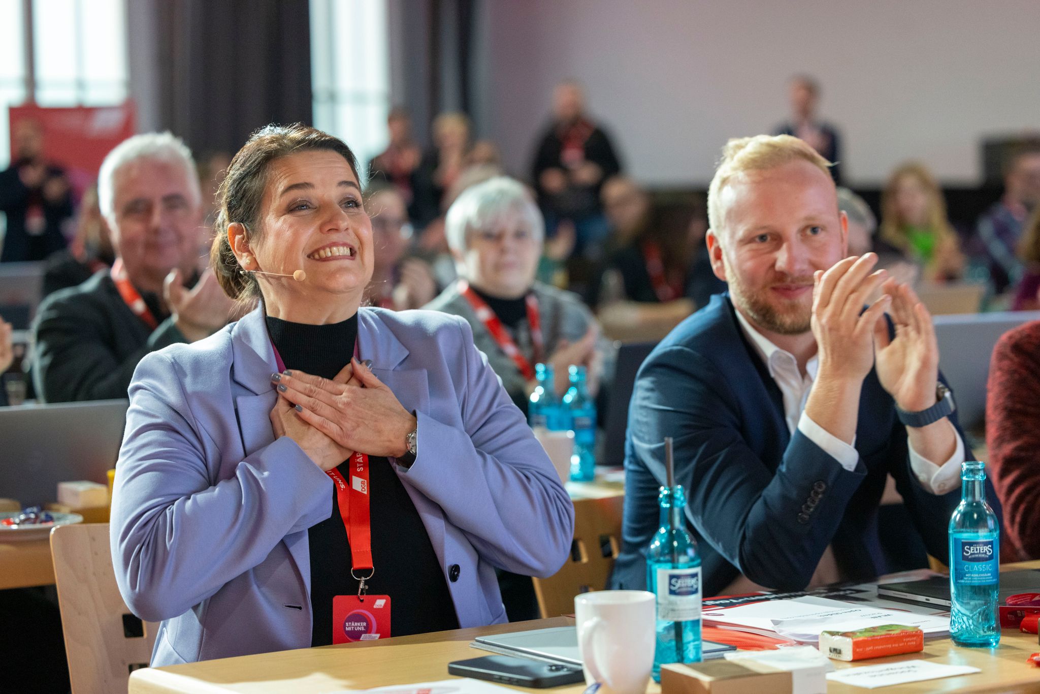 Die DGB-Chefin pocht auf Tariftreue und Mitbestimmung. (Archivbild)