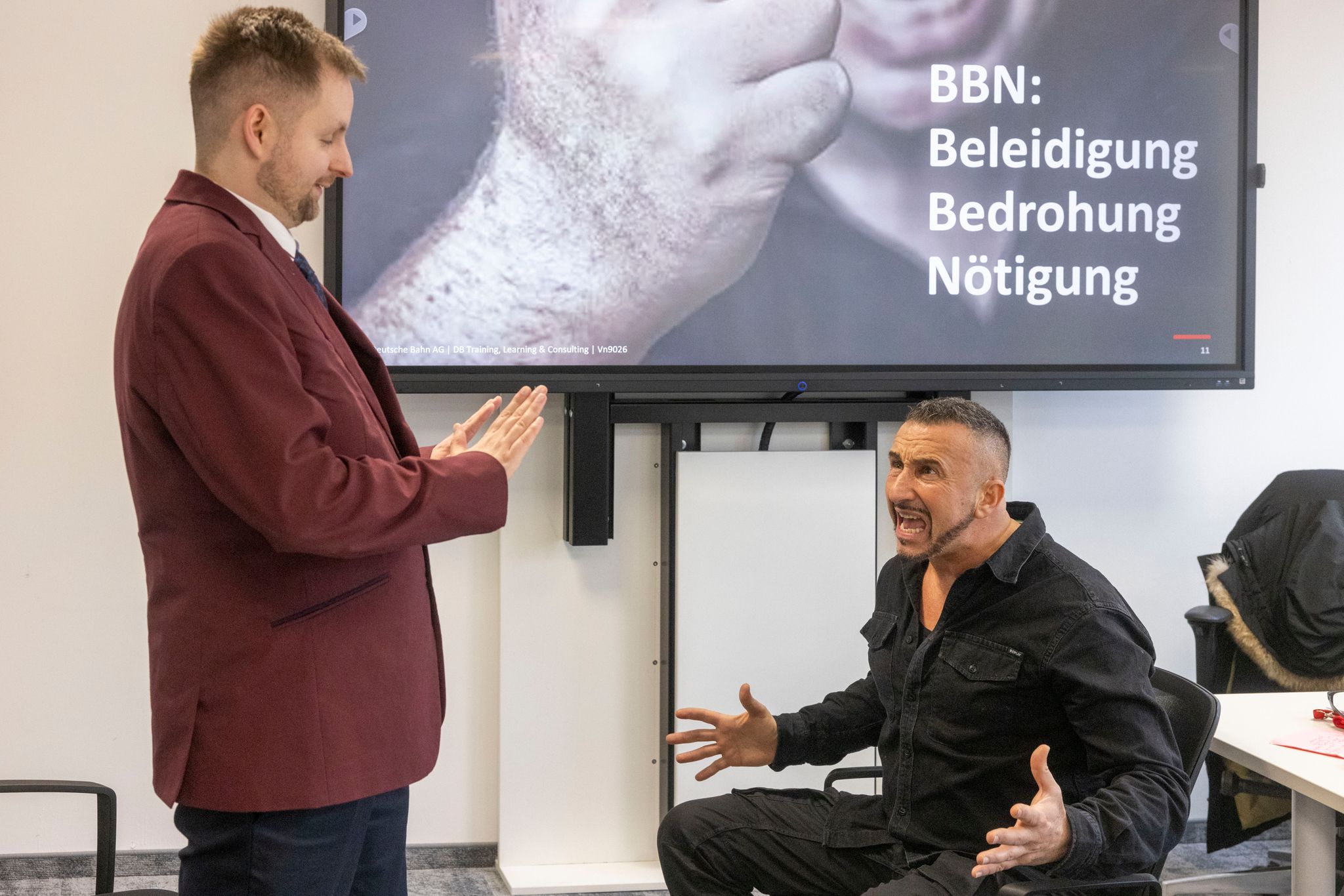 Atila Dikilitas spiel für das Training auch gerne mal einen aggressiven Fahgast. 