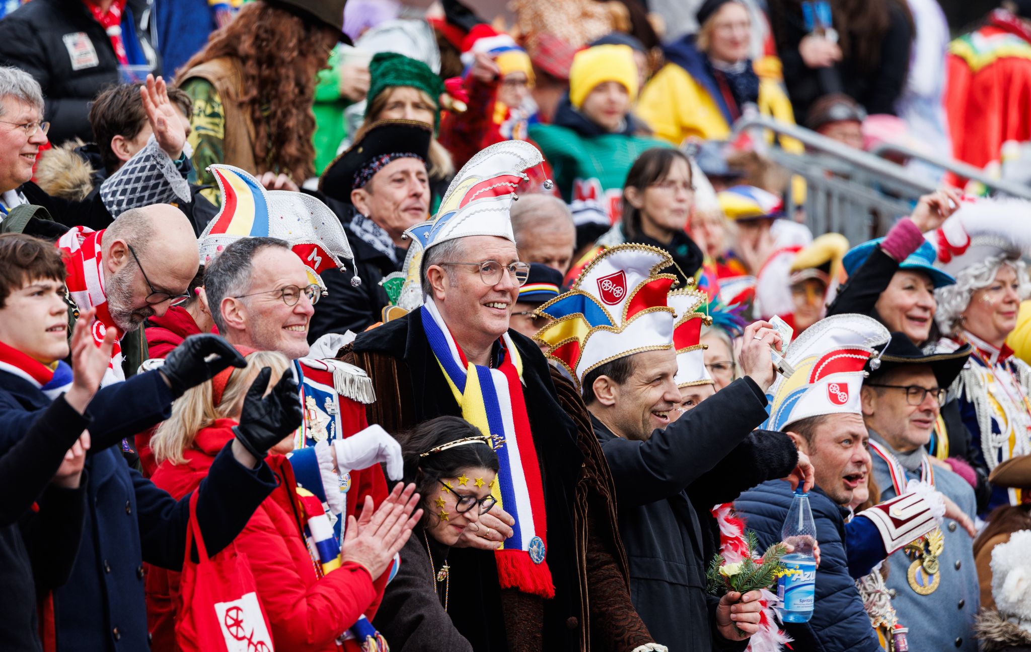 Gute Stimmung beim Rosenmontag in Mainz. 