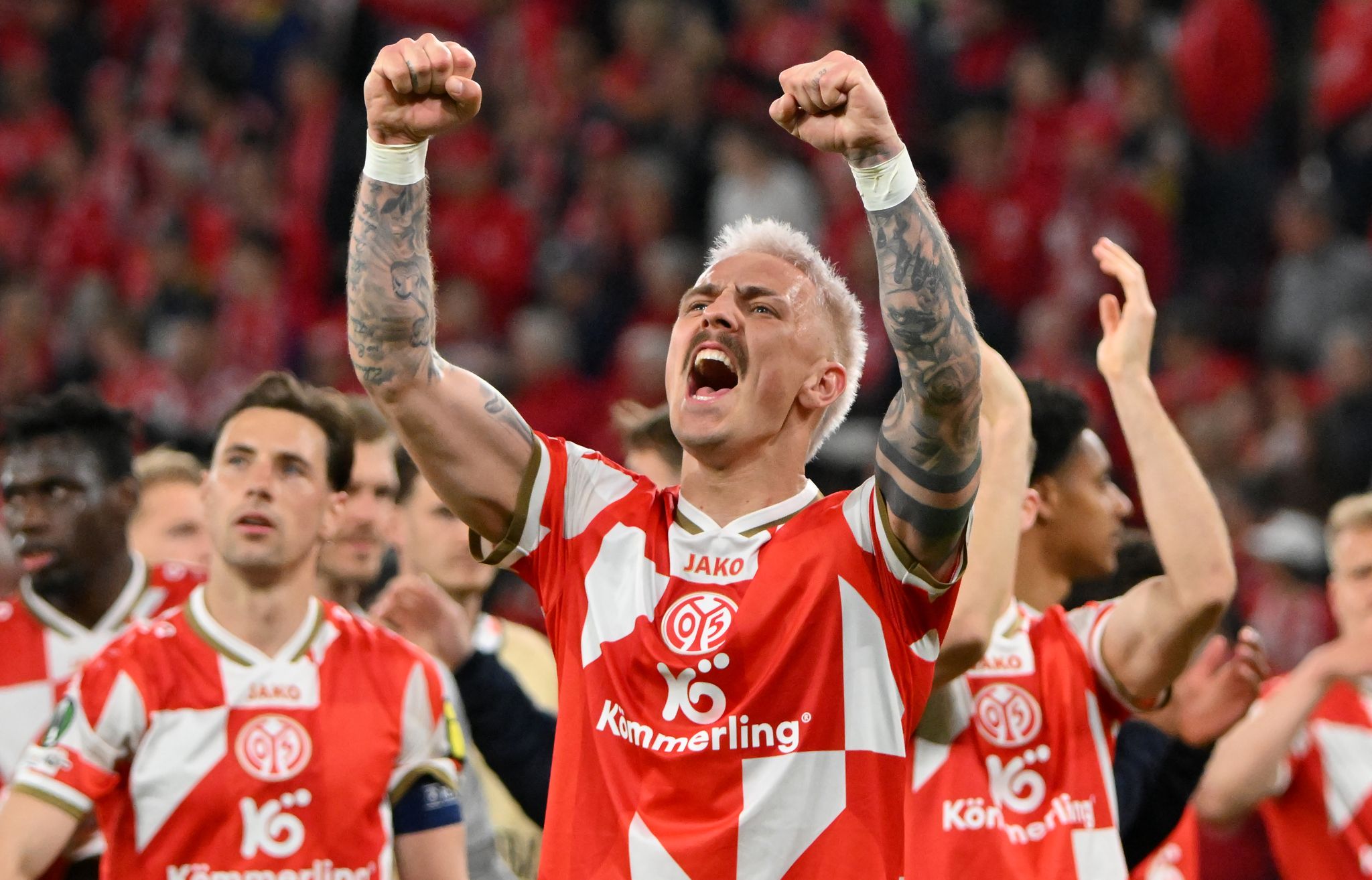 Auf Halbfinal-Kurs in der Conference League: Phillip Tietz und Mainz 05.