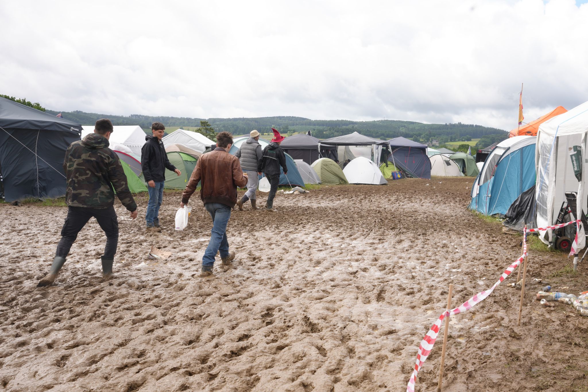 Gummistiefel waren auf vielen Campingplätzen hilfreich.