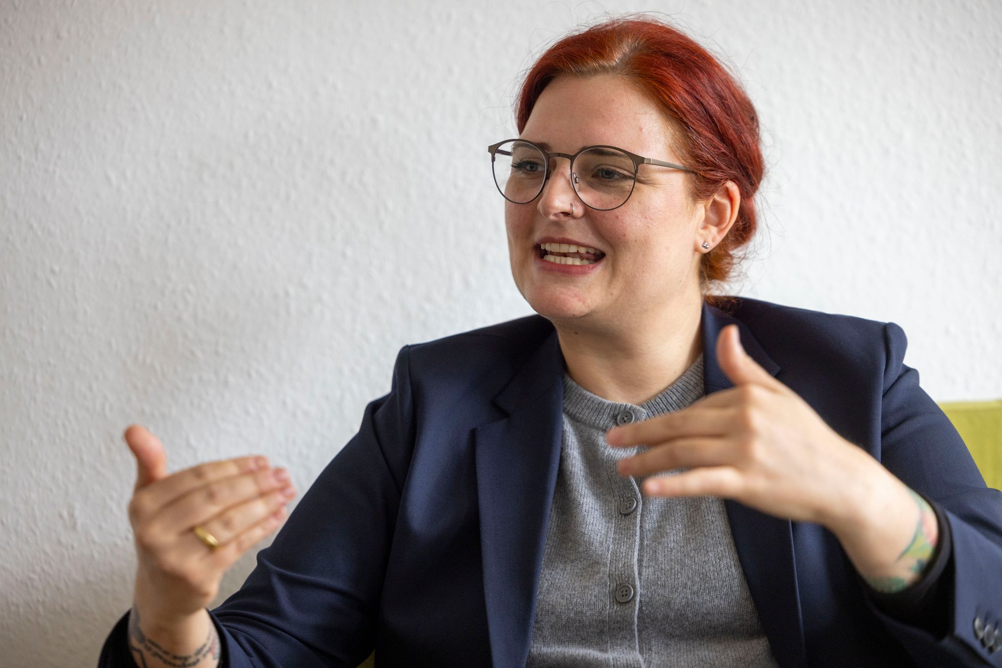 Pia Schellhammer, parlamentarische Geschäftsführerin der Grünen-Fraktion, hat die Hoffnung, dass aus einer nötigen Kommunalreform auch eine positive Zukunftsidee entstehen kann. (Archivbild)