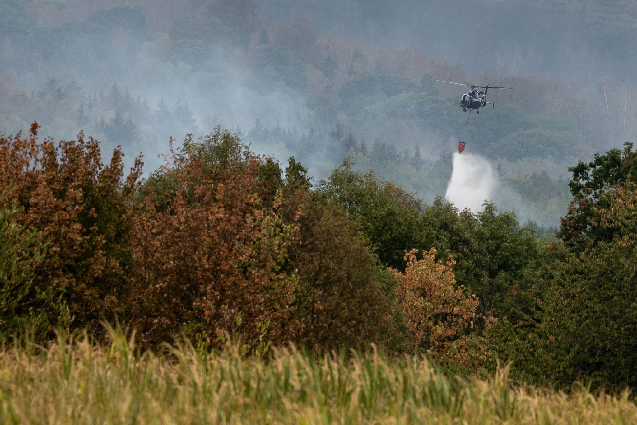 Die Hubschrauber wurden am Abend abgezogen: Im Hürtgenwald hat sich die Lage entspannt.